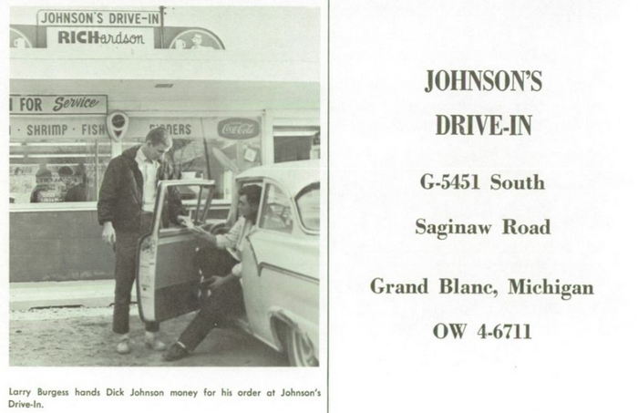 Johnsons Drive-In - 1964 Grand Blanc High School Yearbook